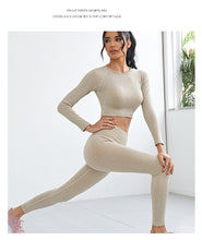 Load image into Gallery viewer, Solid Ribbed Yoga sets
